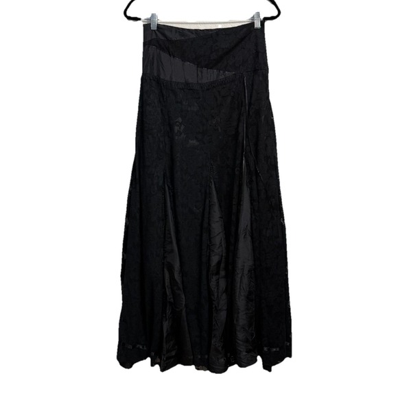 Charming Charlie Black Whimsygoth Mesh Lace Skirt Sz S Witchy Romantic Goth Maxi - Picture 2 of 7